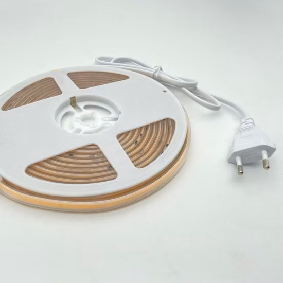 Striscia LED COB ad alta tensione AC110/220V per esterni ad alta densità CRI90 Dotless IP65 Impermeabile UK o spina europea Luce di striscia COB LED