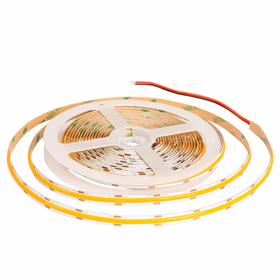 Striscia LED COB flessibile di colore verde economico all'ingrosso 12V 24V 8mm IP20 11W / M