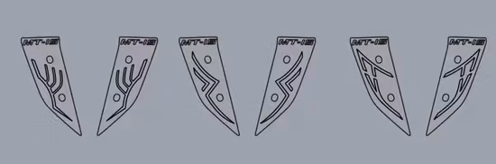 Accessori moto Pezzi di ricambio Striscia luminosa a LED Luce decorativa per bici da motore fredda per YAMAHA Mt15