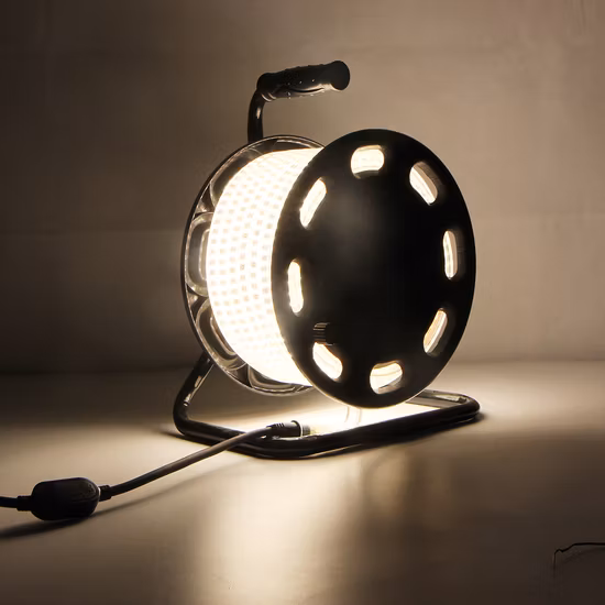 AC230V AC100V AC110V Striscia luminosa da cantiere a LED con supporto Tamburo luminoso da lavoro a LED di sicurezza per luce di accesso Luce di orientamento