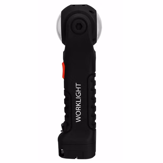 Vendita all'ingrosso Auto Car Emergenza Lavoro Ispezione Illuminazione Copertura in gomma Lampada da lavoro ricaricabile a LED da 5 W Lampada da lavoro a LED COB sottile con gancio